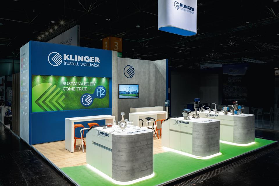 KLINGER booth VALVE WORLD EXPO 2022 Concept and Execution MeRaum