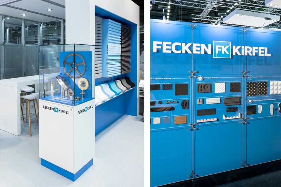 Exhibition stand product presentation Fecken-Kirfel Interzum 2019 MeRaum