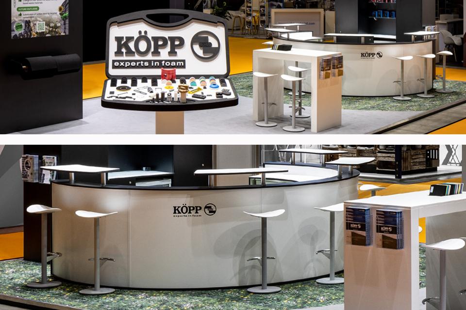 Booth Köpp Foam Expo 2021 Special counter Pandemic