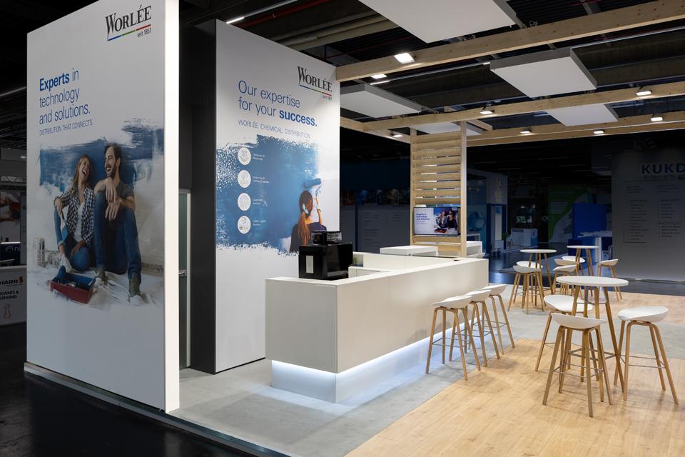 Worlée-Chemie Messestand ECS Thekenbereich MeRaum