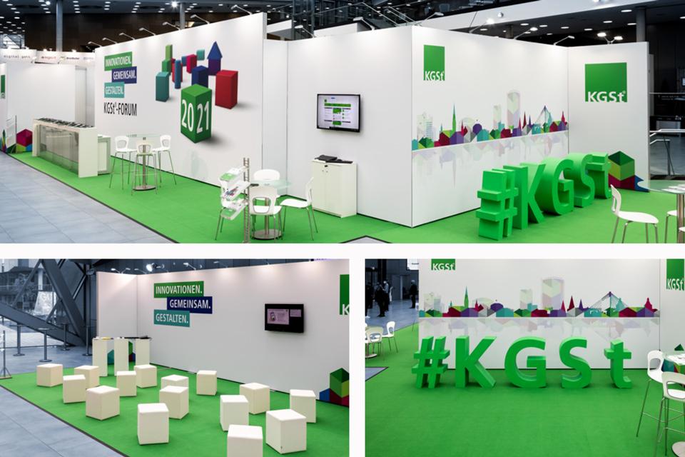 KGSt®-FORUM 2021 details exhibition stand at congress accompanying exhibition